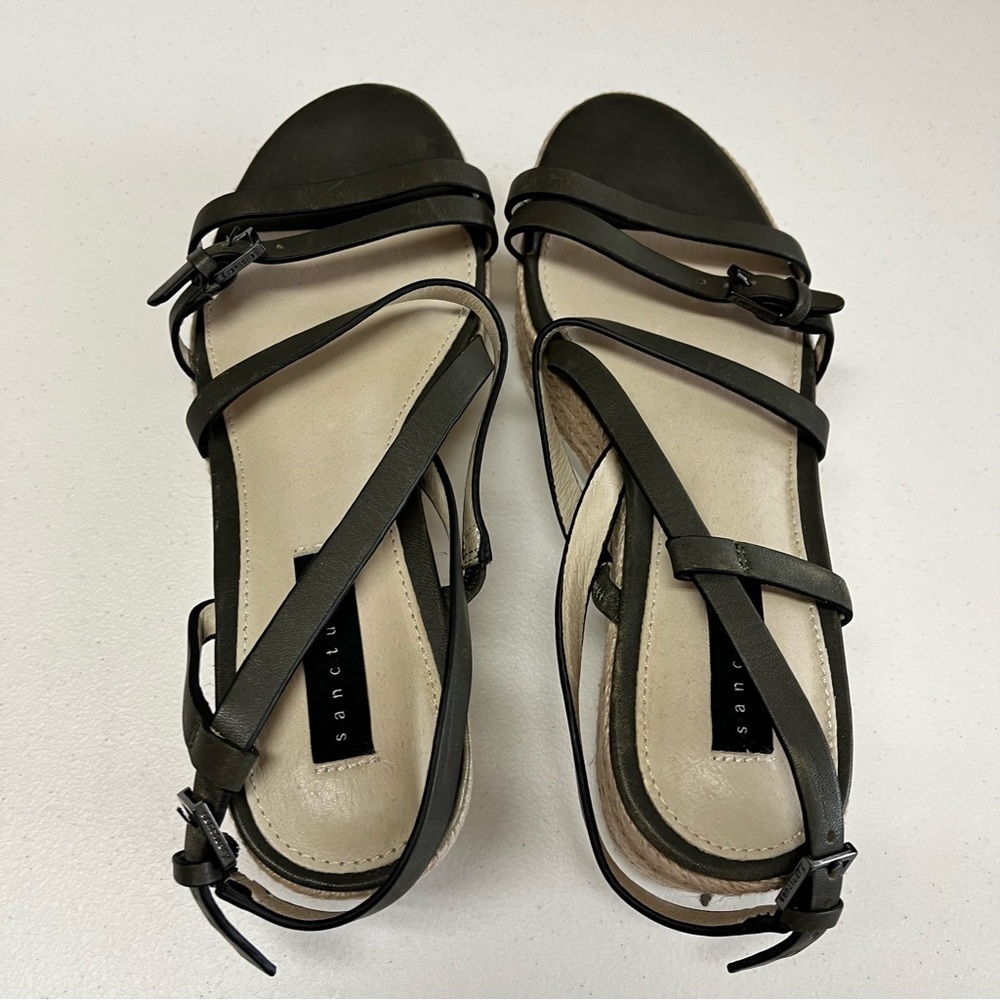 Sanctuary Black Multi-Strap Espadrille Sandals